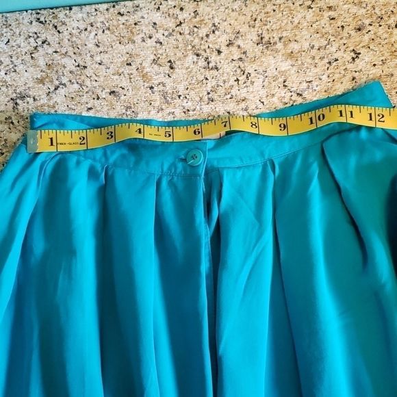 Louben Retro Vintage Pleated Blue Skirt 4 6 8 10 - Picture 5 of 9